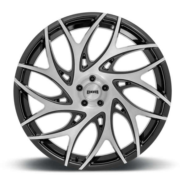 DUB S260 G.O.A.T. BRUSHED FACE WITH GLOSS BLACK DARK TINT SPOKES 26X10 5X115 15et S260260090+15