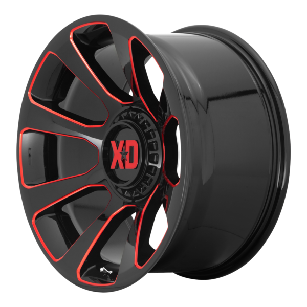 XD XD854 REACTOR GLOSS BLACK MILLED WITH RED TINT 20X9 5X5.0/5.5 18et XD85429035918