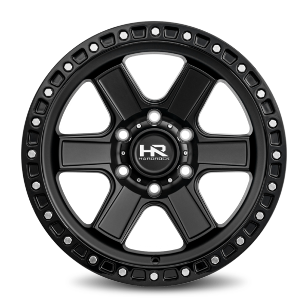 Hardrock Offroad H104 17×9 5×127 Matte Black-Black Lip H104-179073001BB