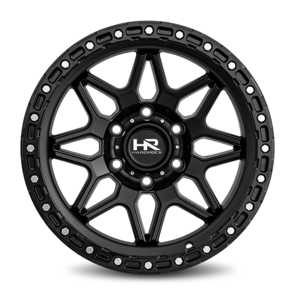 Hardrock Offroad H105 17×9 6×139.7 Matte Black-Black Lip H105-179083112BB