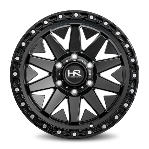 Hardrock Offroad H106 17×9 5×127 Matte Black-Black Lip H106-179073001BB